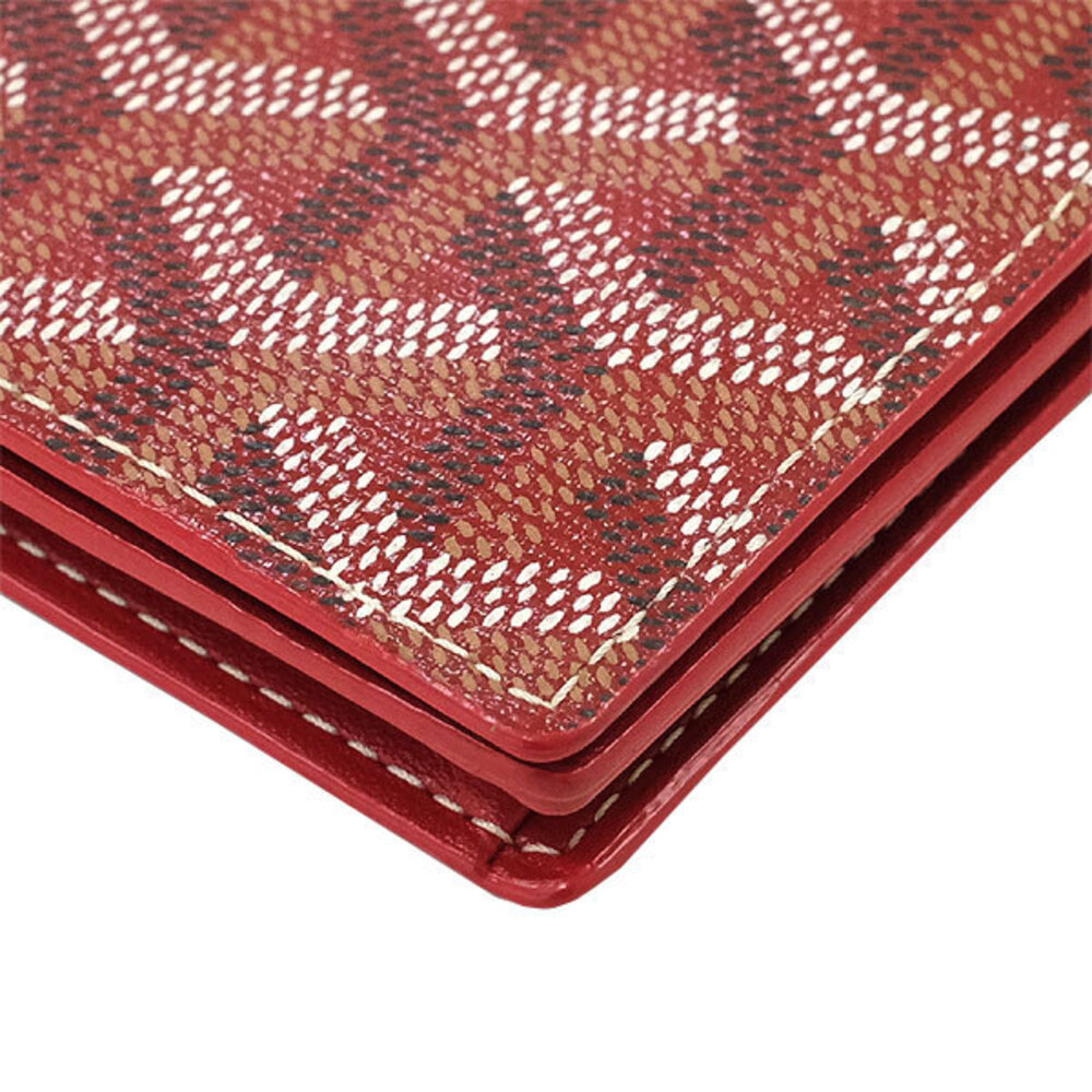 GOYARD Herringbone Long Wallet Leather Red - Picture 9 of 9